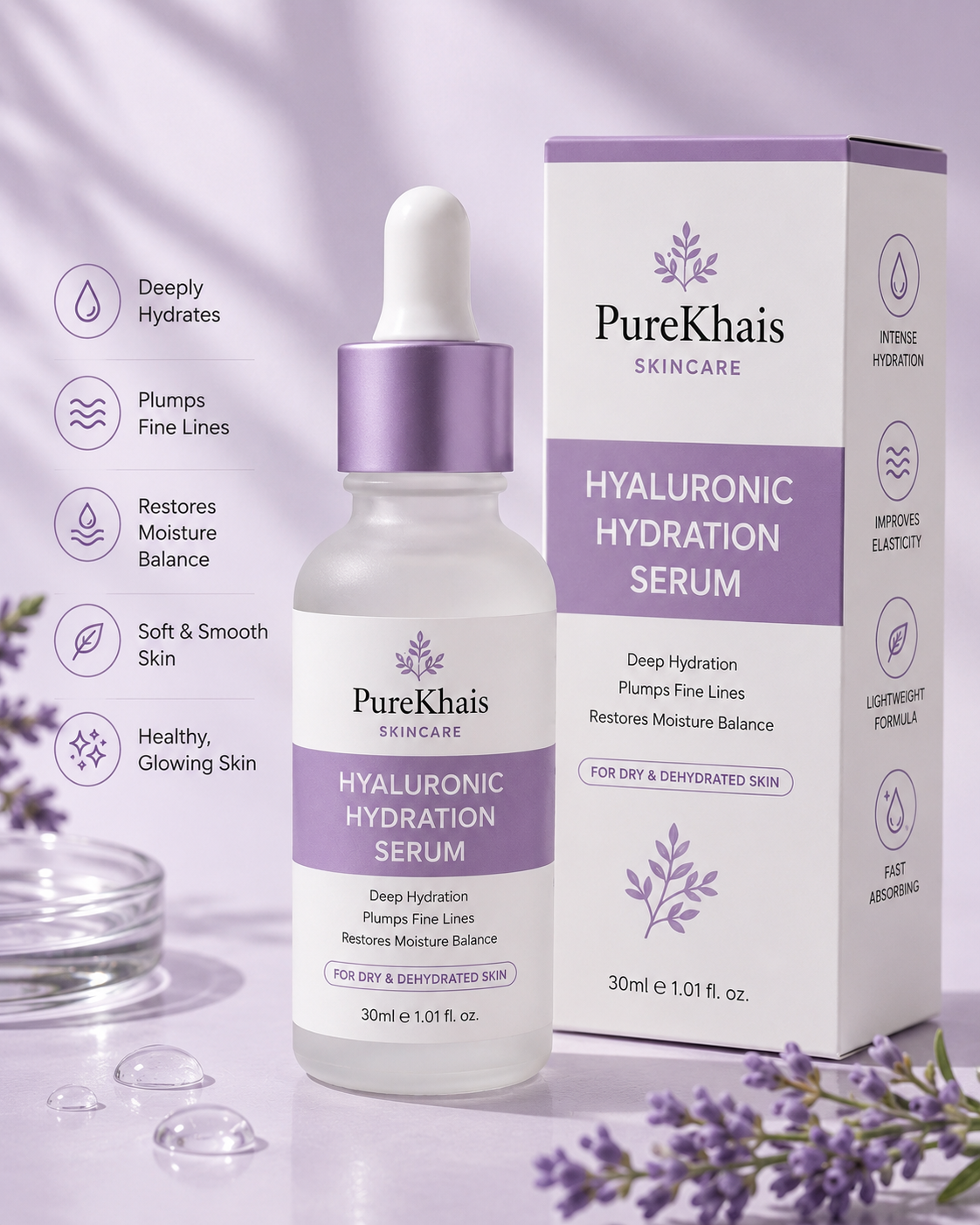 PureKhais Hyaluronic Hydration Serum (30ml)