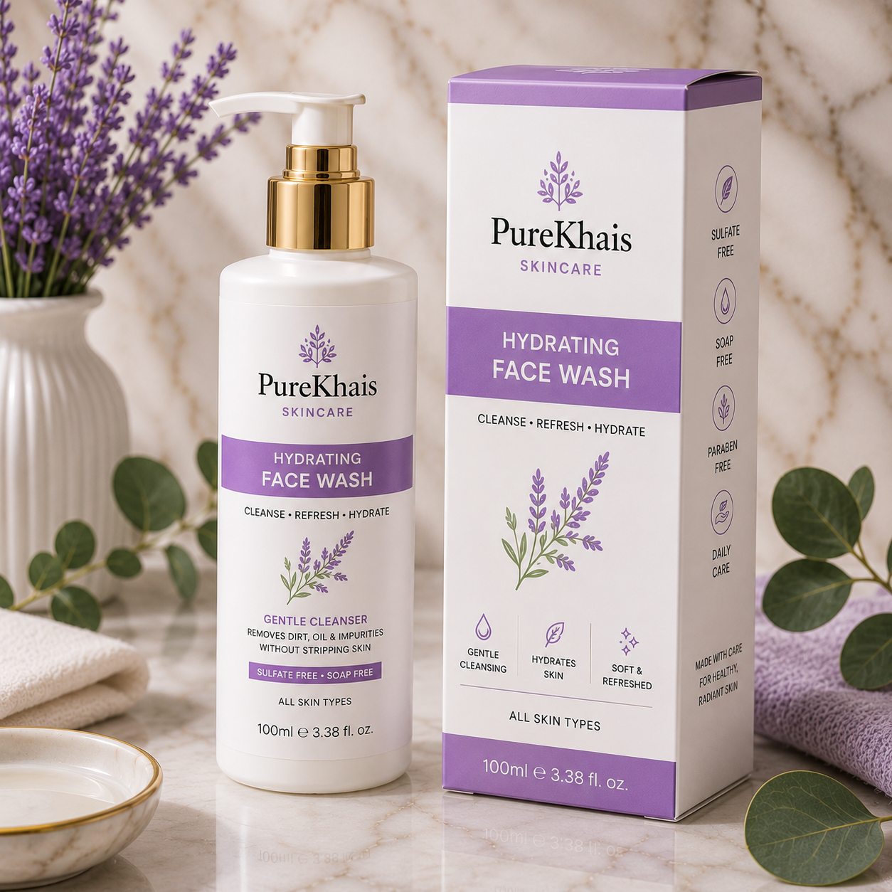 PureKhais Hydrating Face Wash (100ml)