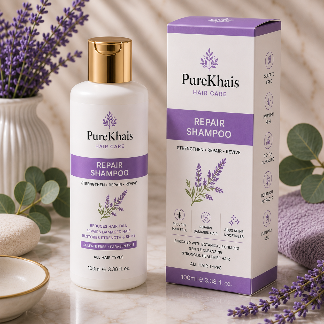 PureKhais Repair Shampoo (100ml)